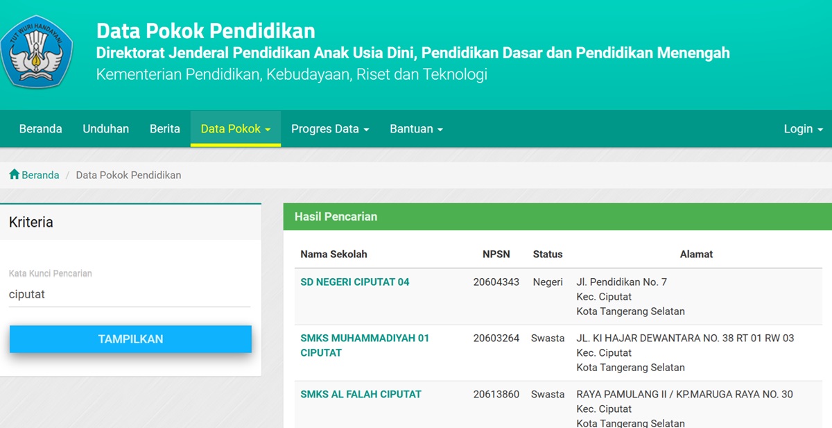 Cara Cek Nisn Secara Online Untuk Buat Akun Snpmb Tangsel Life