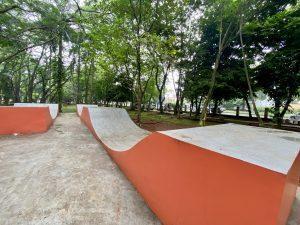Area skatepark di Taman Kota 1 BSD Serpong, Kota Tangerang Selatan, Sabtu (21/5/2022)
