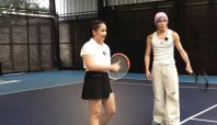 Nagita Slavina main tenis bareng Taeyong NCT