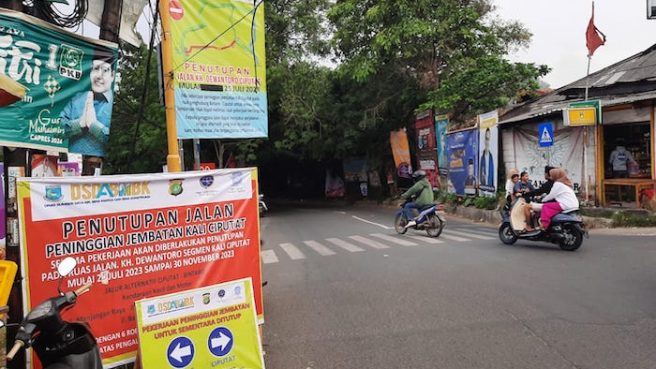 Penutupan Jalan Ki Hajar Dewantara