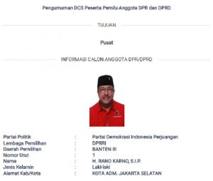 Rano Karno caleg Dapil Banten III