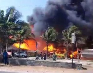 kebakakaran Kampung Turis Pangandaran