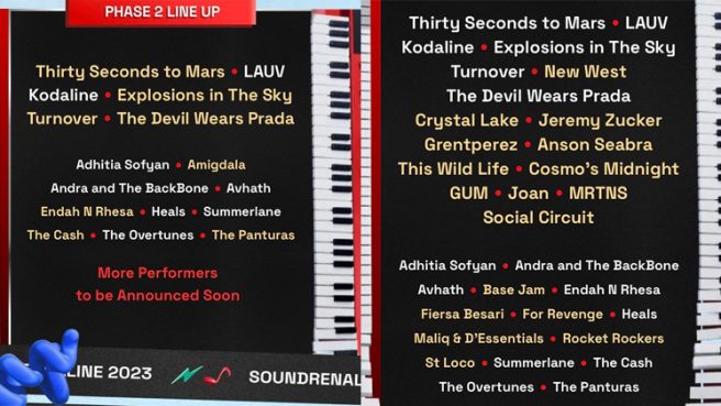 Line Up Soundrenaline 2023