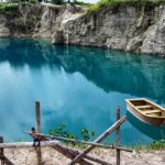 Telaga Biru Cisoka tempat wisata danau tiga warna