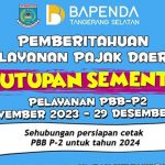 Penutupan sementara pelayanan pajak daerah