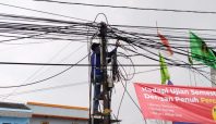 Penertiban Kabel Internet Semrawut di Tangsel
