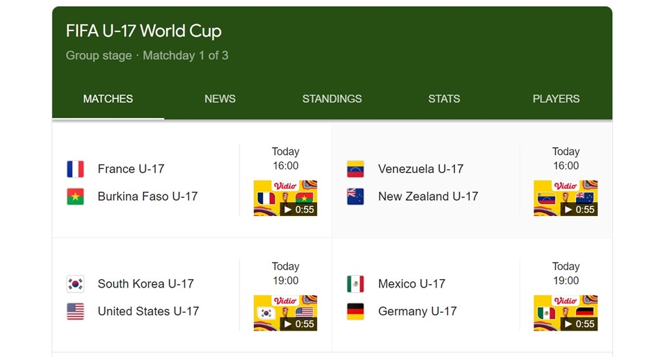 Jadwal Piala Dunia U17 Hari Ini, Dua Raksasa Eropa Akan Tampil
