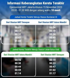 jam operasional MRT Jakarta