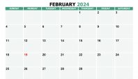 Kalender Februari 2024