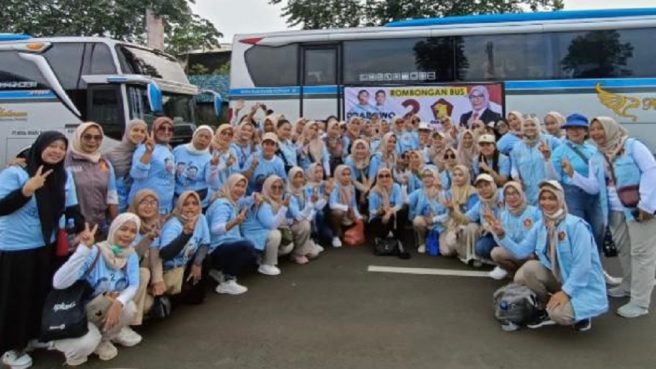 Gerindra Tangsel Datangi Kampanye Akbar Prabowo-Gibran