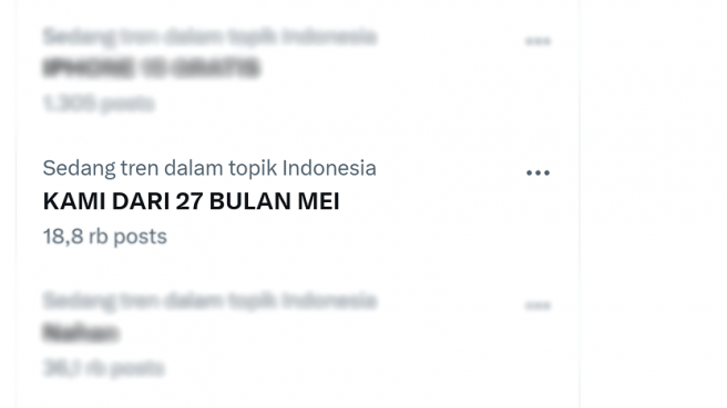 Lirik Kami dari 27 bulan Mei