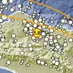 gempa di tenggara mamberamo tengah, papua