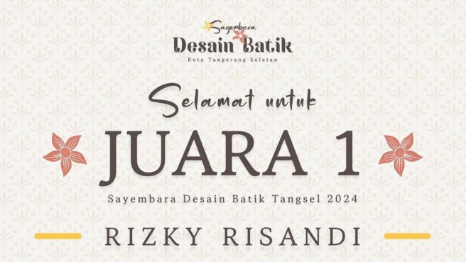 Pemenang sayembara desain batik Tangsel 2024