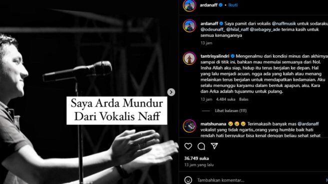 Arda naff keluar dari vokalis band naff