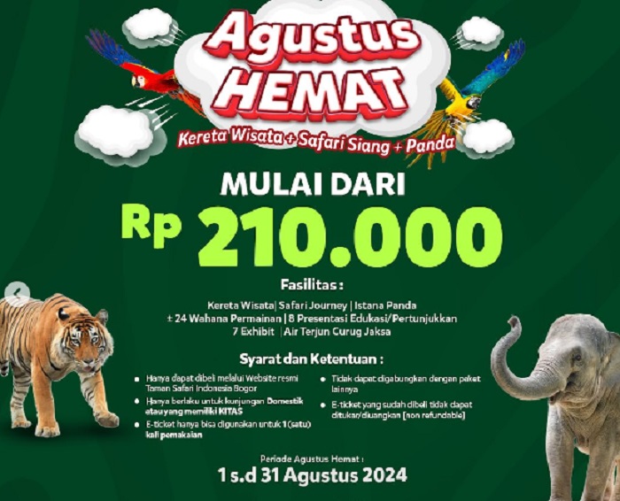 Promo kemerdekaan 17 Agustus 2024 di Tempat Wisata Jabodetabek