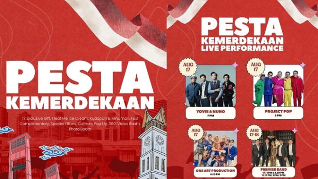 Konser gratis akhir pekan 17-18 Agustus 2024