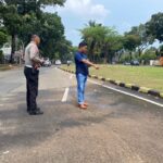 olah TKP tersungkurnya pelaku curanmor di jalan BSD Grand Boulevard