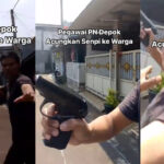 pegawai PN Depok intimidasi warga dengan pistol