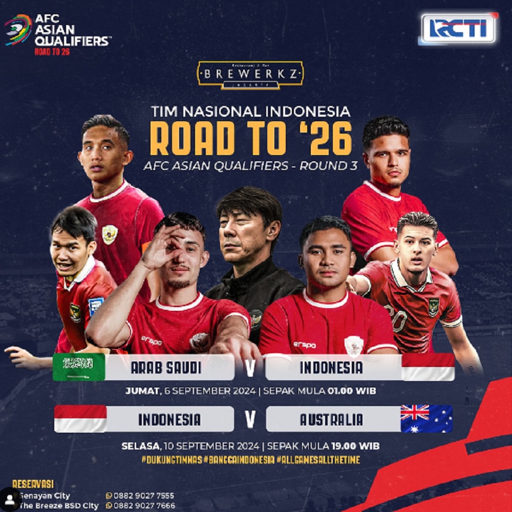 Nobar timnas Indonesia vs Australia di Tangsel