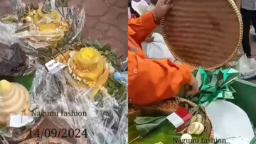 usai cetak rekor muri, nasi tumpeng dibuang