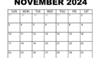 Kalender November 2024