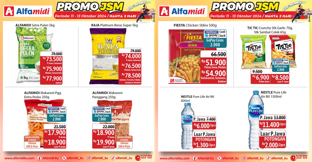 PROMO JSM Indomaret, Alfamart, dan Alfamidi 11 Oktober 2024