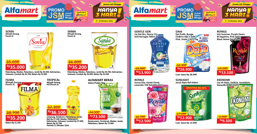 PROMO JSM Indomaret, Alfamart, dan Alfamidi 11 oktober 2024 2