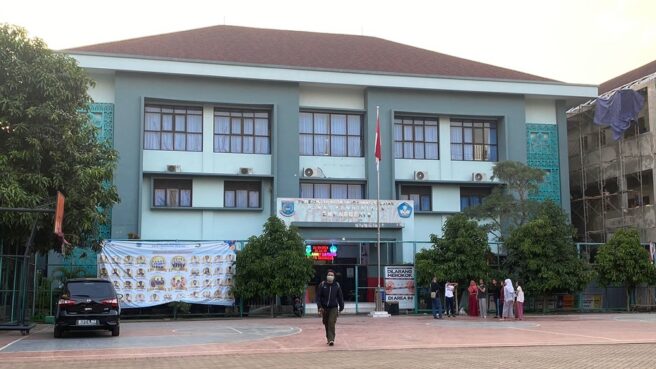 antisipasi penyebaran virus cacar air di SMPN 8 Tangsel