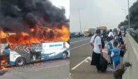 bus rombongan tk terbakar