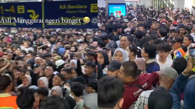 stasiun manggarai membeludak