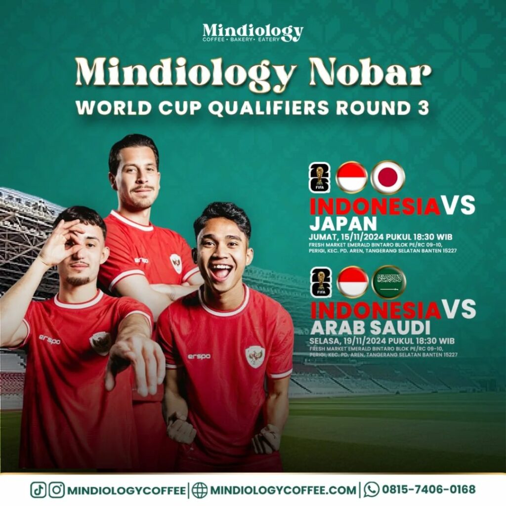 Tempat nobar Indonesia vs Arab Saudi 19 November 2024