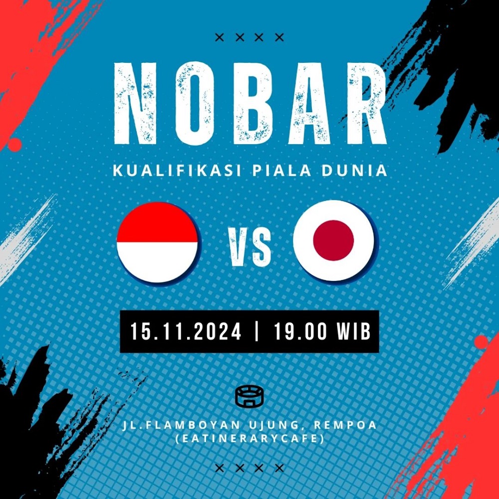 tempat nobar indonesia vs jepang di tangsel