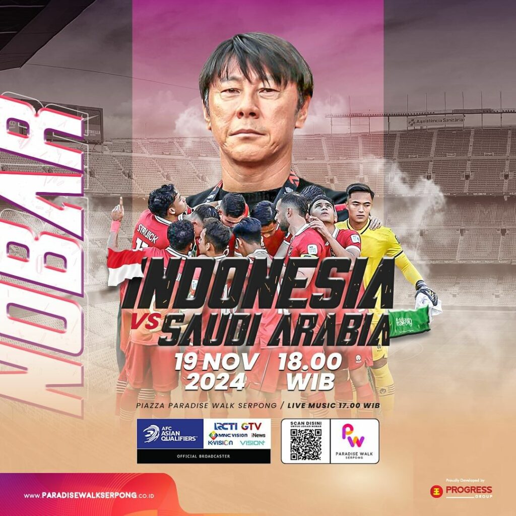 Tempat nobar Indonesia vs Arab Saudi 19 November 2024