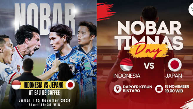 tempat nobar indonesia vs jepang di tangsel