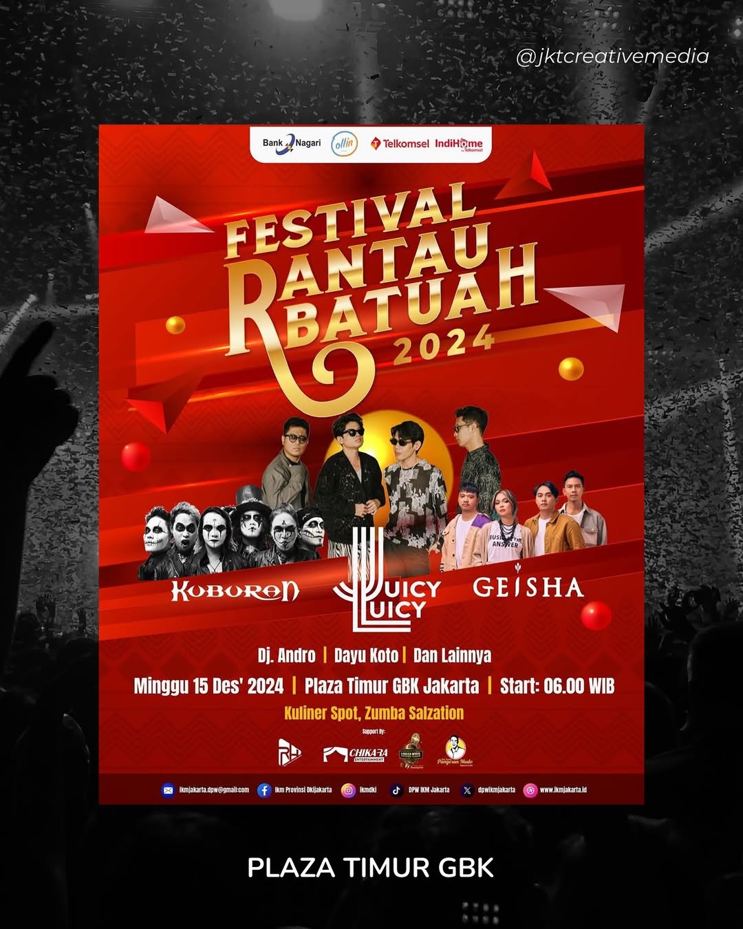 Konser gratis di Jabodetabek 14-15 Desember 2024