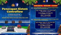 Contra flow di ruas jalan tol libur Nataru 2024/2025