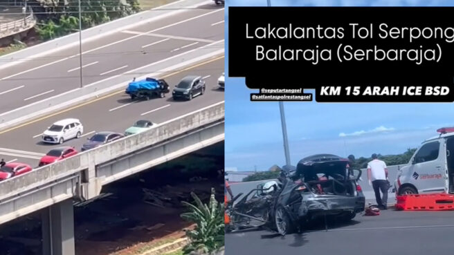 KECELAKAAN DI TOL SERPONG-BALARAJA