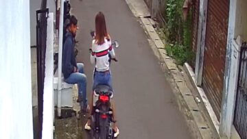 dua sejoli mencuri motor di Tangsel