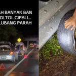 mobil alami pecah ban