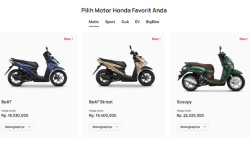 harga motor matic honda