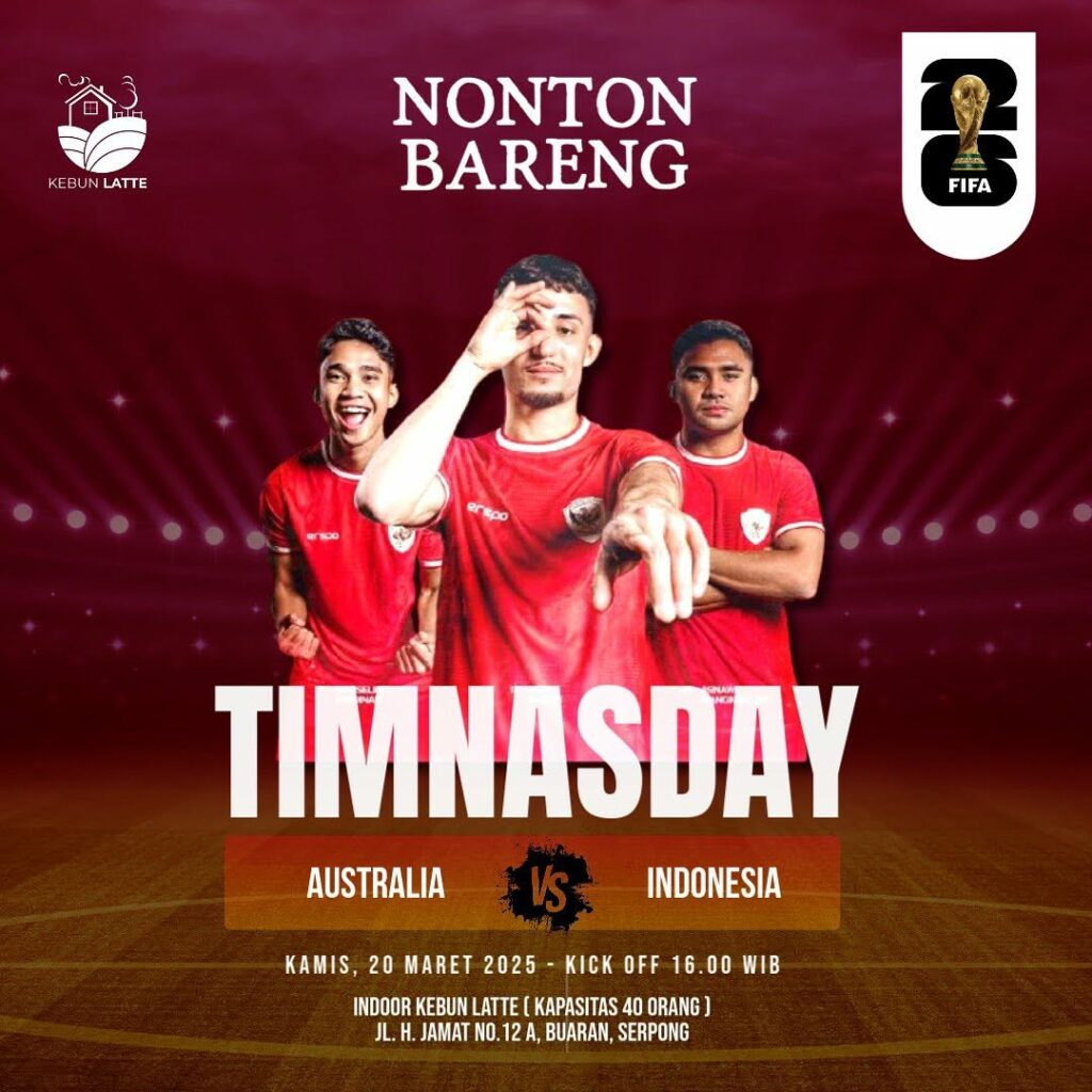 Tempat nobar Indonesia vs Australia di Tangsel