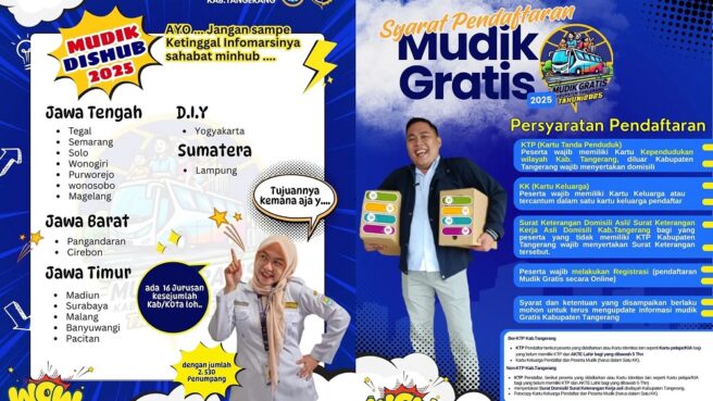 Mudik gratis Dishub Kabupaten Tangerang 2025