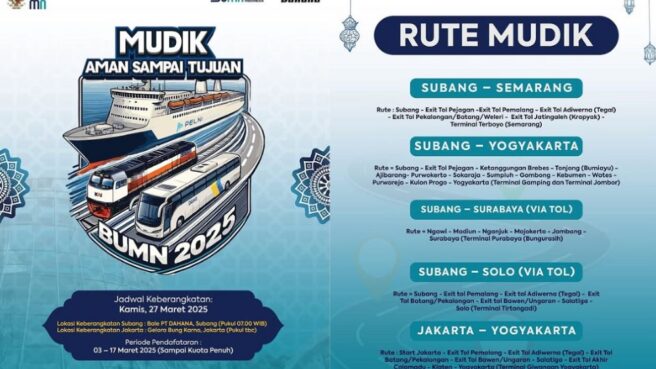 Mudik gratis Lebaran 2025 PT DAHANA