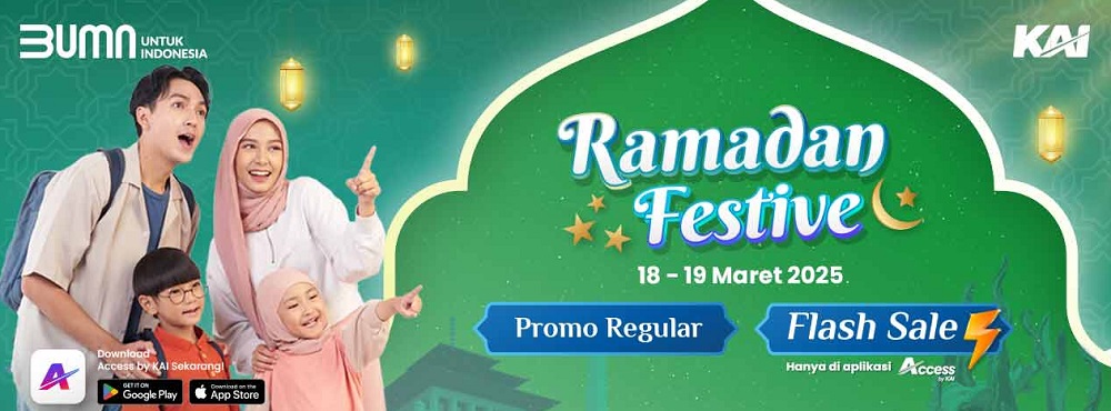 tiket kereta api Lebaran 2025 diskon 20% dan Flash Sale