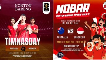 Tempat nobar Indonesia vs Australia di Tangsel