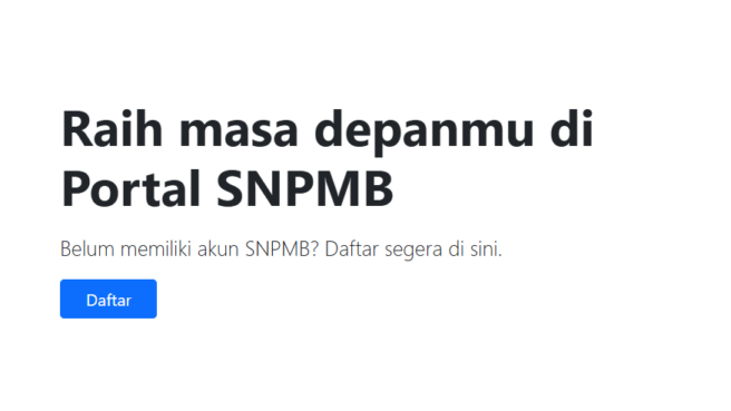 pendaftaran SNBT 2025