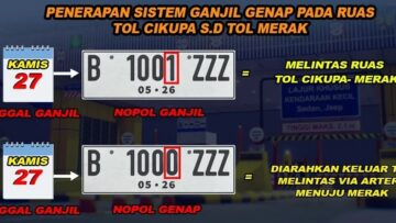 ganjil genap di tol cikupa-merak