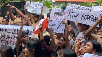 aksi demonstrasi pelajar waskito