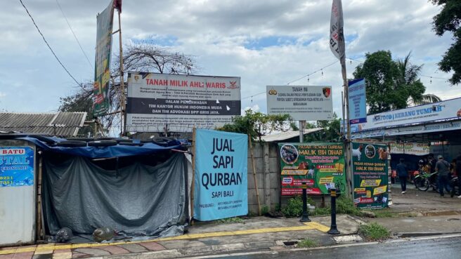 Lahan BMKG di Tangsel yang berada di jalan Raya Pondok Betung yang diduduki ormas. Foto: Andre Pradana/Tangselife