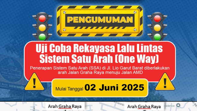sistem satu arah di Jalan Garut Barat